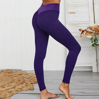 Seamless Fitness Women Leggings Waist Elastic Push Up Ankle Length Polyester Leggings